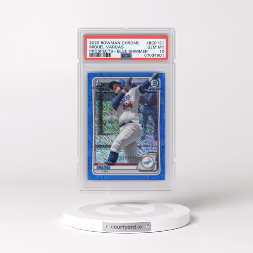 2020 Bowman Chrome Prospects #BCP131 Miguel Vargas - Blue Shimmer (PSA 10 GEM MINT)