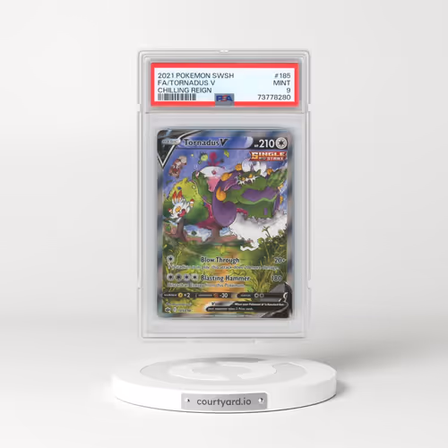 2021 Pokémon Sword & Shield Chilling Reign #185 Tornadus V - Holo Full Art (PSA 9 MINT)