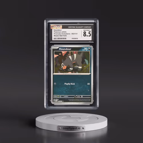 2025 Pokémon Pre EN-Prismatic Evolutions #062 Houndour - Reverse Holo Master Ball (CGC 8.5 NM-MT+)
