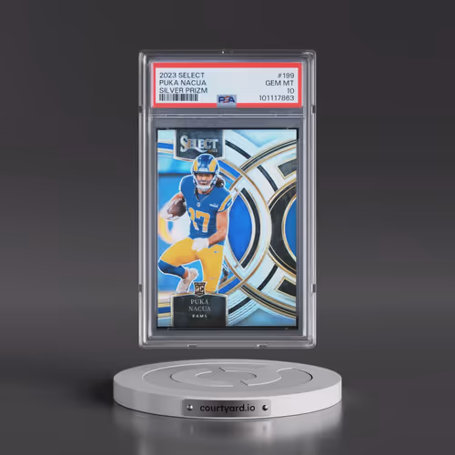 2023 Panini Select #199 Puka Nacua - Silver Prizm (PSA 10 GEM MINT)