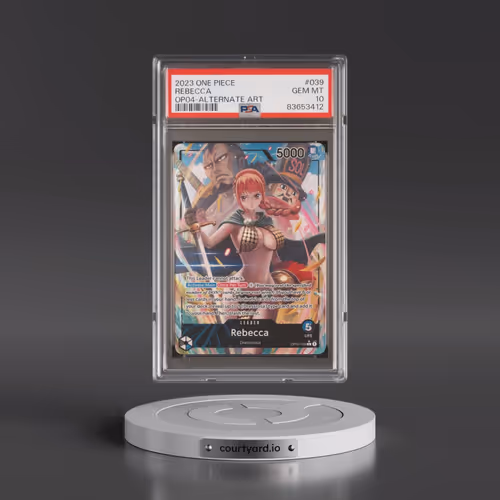 2023 One Piece Kingdoms of Intrigue #039 Rebecca - Alternate Art (PSA 10 GEM MINT)