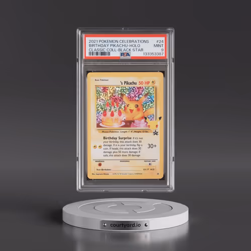 2021 Pokémon Celebrations Classic Collection #24 Birthday Pikachu - Holo (PSA 9 MINT)