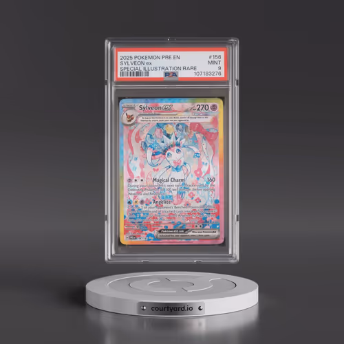 2025 Pokémon Pre EN-Prismatic Evolutions #156 Sylveon EX - Holo Special Illustration Rare (PSA 9 MIN