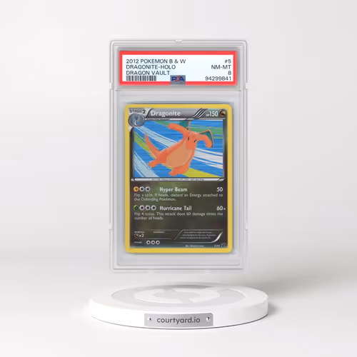 2012 Pokémon Black & White Dragon Vault #5 Dragonite - Holo (PSA 8 NM-MT)