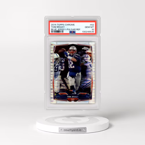 2014 Topps Chrome #62 Tom Brady - Blue Jersey-Pulsar Refractor (PSA 10 GEM MINT)