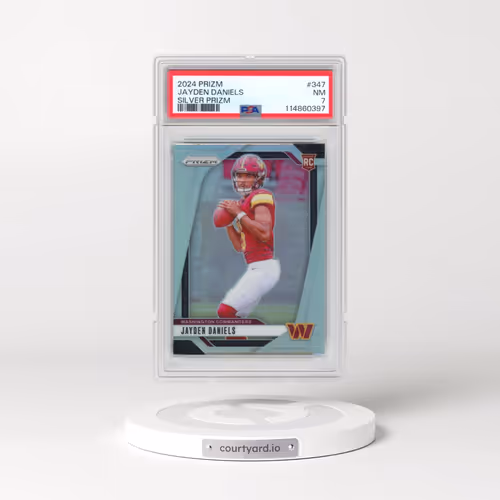 2024 Panini Prizm #347 Jayden Daniels - Silver Prizm (PSA 7 NM)