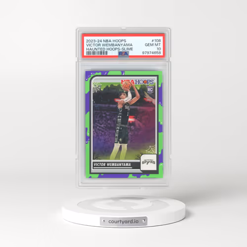 2023 Panini Haunted Hoops #108 Victor Wembanyama - Slime (PSA 10 GEM MINT)