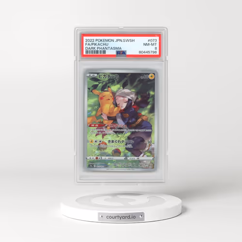 2022 Pokémon Sword & Shield Dark Phantasma #073 Pikachu - Full Art (PSA 8 NM-MT)