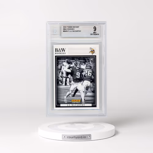 2024 Panini Instant Black and White Rookies #BWR7 JJ McCarthy (BGS 9 MINT)