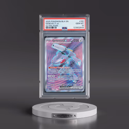 2025 Pokémon Blk EN-Black Bolt #161 Genesect EX - Holo Ultra Rare (PSA 10 GEM MINT)