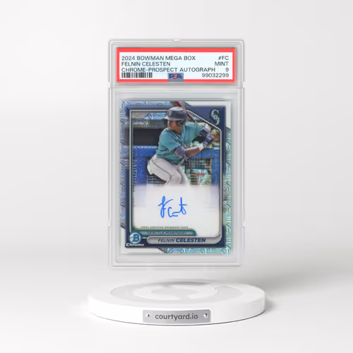 2024 Bowman Mega Box Chrome Bowman Prospect Mega Autographs #FC Felnin Celesten (PSA 9 MINT)