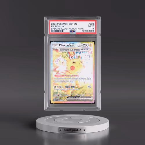 2024 Pokémon Ssp EN-Surging Sparks #238 Pikachu EX - Holo Special Illustration Rare (PSA 9 MINT)