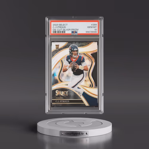 2023 Panini Select #289 CJ Stroud - Die-Cut Silver Prizm (PSA 10 GEM MINT)