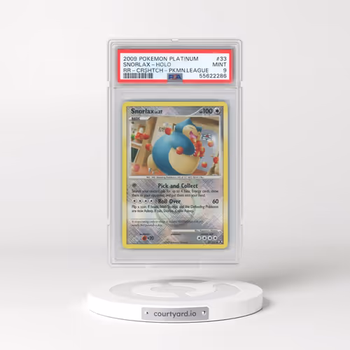 2009 Pokémon Platinum Rising Rivals #33 Snorlax - Holo Crosshatch-2009 Pokemon League (PSA 9 MINT)