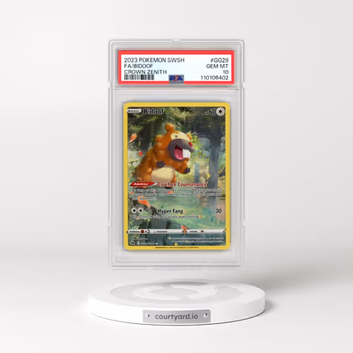 2023 Pokémon Sword and Shield Crown Zenith #GG29 Bidoof - Full Art (PSA 10 GEM MINT)