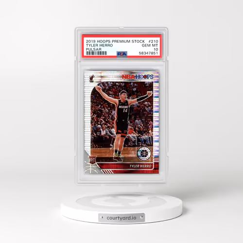 2019 Panini Hoops Premium Stock #210 Tyler Herro - Pulsar (PSA 10 GEM MINT)