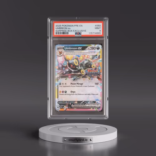 2025 Pokémon Pre EN-Prismatic Evolutions #060 Umbreon EX - Holo Surprise Box Exclusive (PSA 9 MINT)