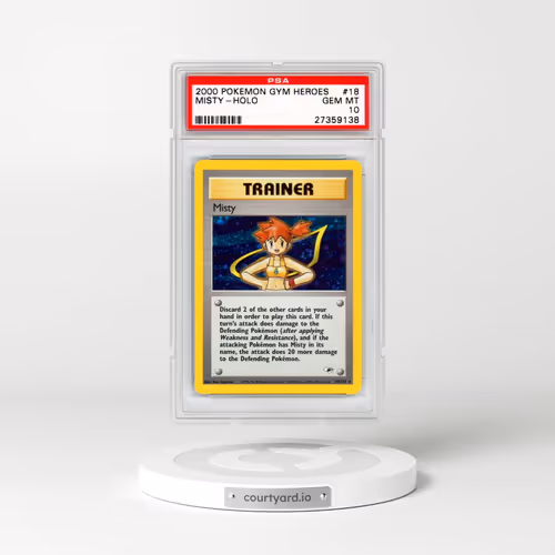 2000 Pokémon Gym Heroes #18 Misty - Holo (PSA 10 GEM MINT)