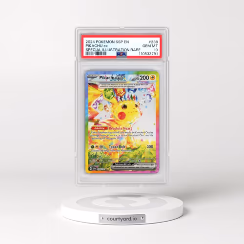 2024 Pokémon Ssp EN-Surging Sparks #238 Pikachu EX - Holo Special Illustration Rare (PSA 10 GEM MINT