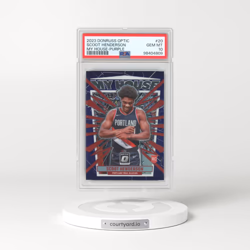 2023 Panini Donruss Optic My House #20 Scoot Henderson - Purple (PSA 10 GEM MINT)