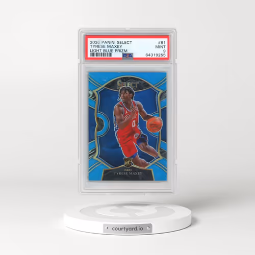 2020 Panini Select #81 Tyrese Maxey - Light Blue Prizm (PSA 9 MINT)