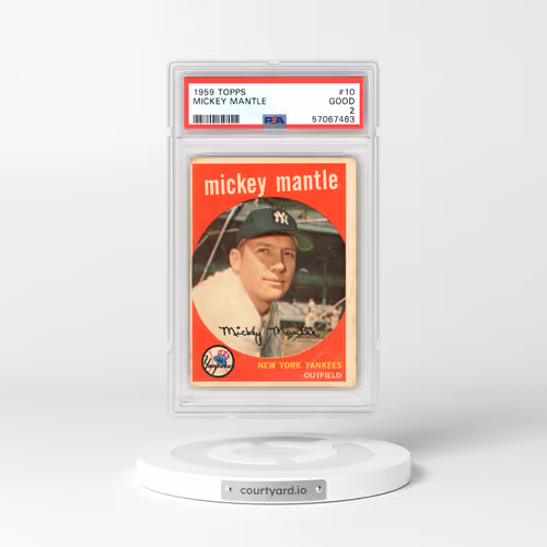 1959 Topps #10 Mickey Mantle (PSA 2 GOOD)