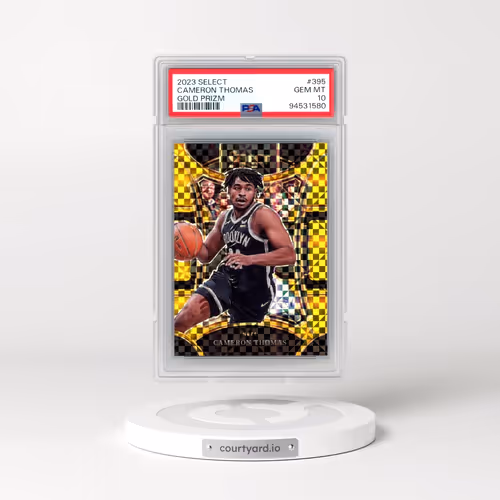 2023 Panini Select #395 Cameron Thomas - Gold Prizm (PSA 10 GEM MINT)