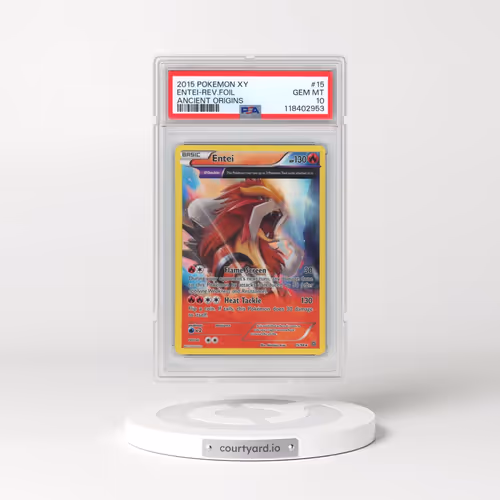2015 Pokémon XY Ancient Origins #15 Entei - Reverse Foil (PSA 10 GEM MINT)
