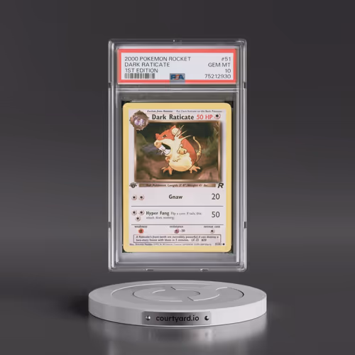 2000 Pokémon Rocket #51 Dark Raticate - 1st Edition (PSA 10 GEM MINT)