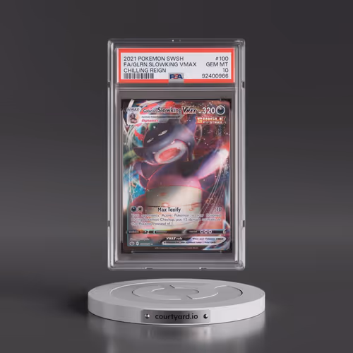 2021 Pokémon Sword & Shield Chilling Reign #100 Galarian Slowking Vmax - Full Art (PSA 10 GEM MINT)