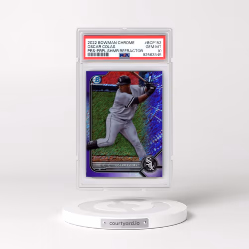 2022 Bowman Chrome Prospects #BCP152 Oscar Colas - Purple Shimmer Refractor (PSA 10 GEM MINT)