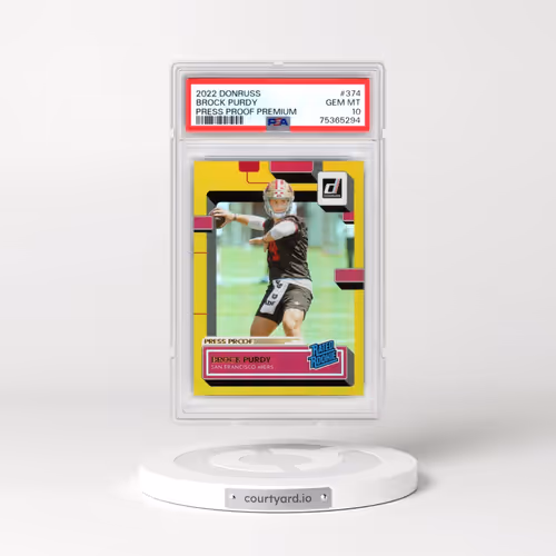 2022 Panini Donruss #374 Brock Purdy - Press Proof Premium (PSA 10 GEM MINT)