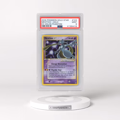 2006 Pokémon EX Holon Phantoms #103 Mewtwo - Holo Gold Star (PSA 9 MINT)