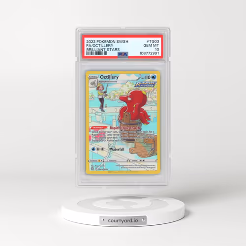 2022 Pokémon Sword & Shield Brilliant Stars #TG03 Octillery - Full Art (PSA 10 GEM MINT)