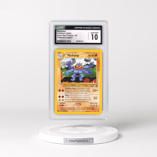 1999 Black Star Promos #43 Machamp - Pokémon League (CGC 10 GEM MINT)