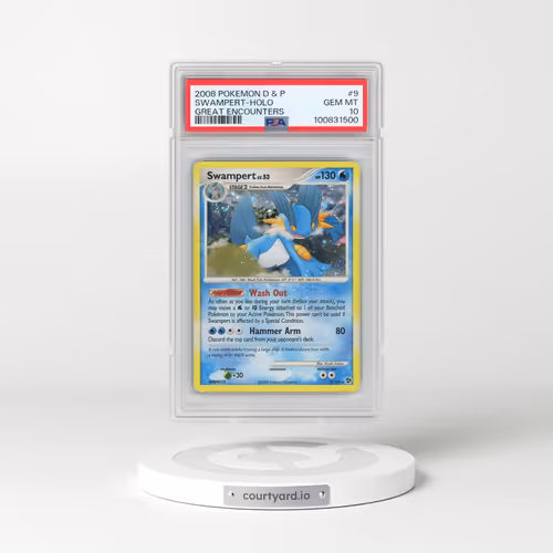 2008 Pokémon Diamond & Pearl Great Encounters #9 Swampert - Holo (PSA 10 GEM MINT)