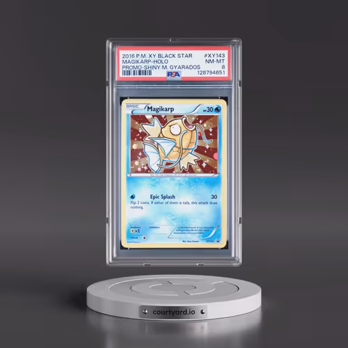 2016 Pokémon XY Black Star Promo #XY143 Magikarp - Holo Shiny Mega Gyarados (PSA 8 NM-MT)
