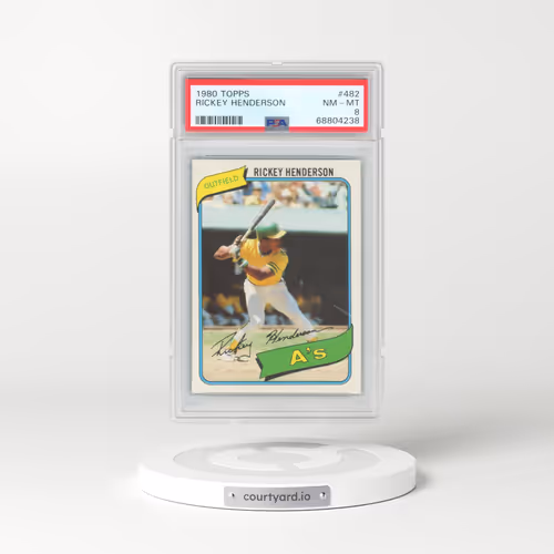 1980 Topps #482 Rickey Henderson (PSA 8 NM-MT)