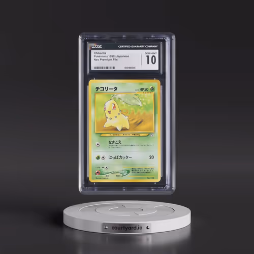 1999 Neo Premium File Chikorita - No Rarity (CGC 10 GEM MINT)