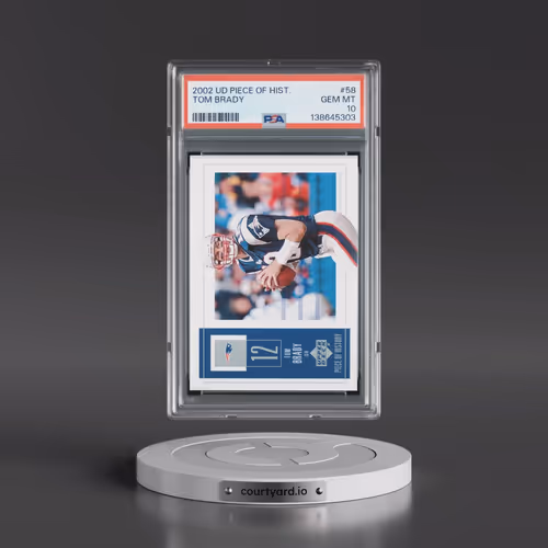 2002 Upper Deck Piece of History #58 Tom Brady (PSA 10 GEM MINT)