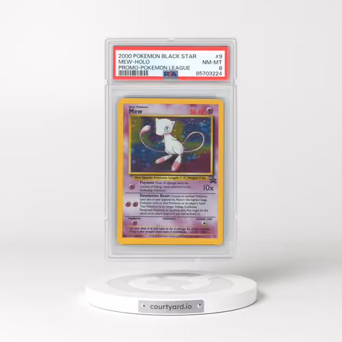 2000 Pokémon Promo Black Star #9 Mew - Holo Pokemon League (PSA 8 NM-MT)