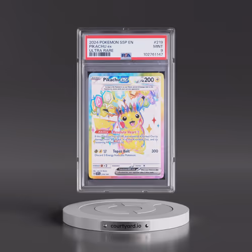 2024 Pokémon Ssp EN-Surging Sparks #219 Pikachu EX - Holo Ultra Rare (PSA 9 MINT)