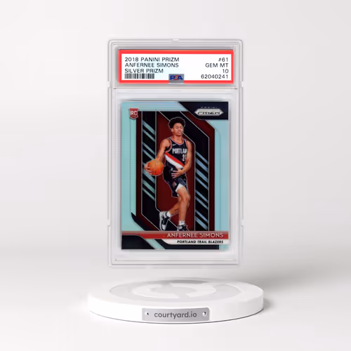 2018 Panini Prizm #61 Anfernee Simons - Silver Prizm (PSA 10 GEM MINT)