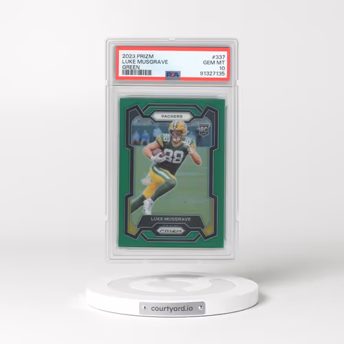2023 Panini Prizm #337 Luke Musgrave - Green Prizm (PSA 10 GEM MINT)