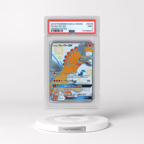 2019 Pokémon Sun & Moon Hidden Fates #SV50 HO-Oh GX - Holo Full Art (PSA 9 MINT)