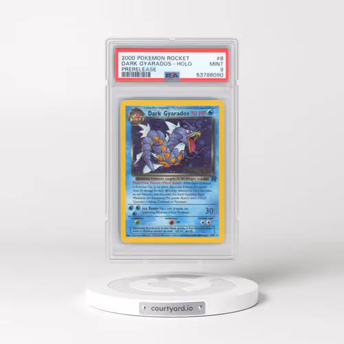 2000 Pokémon Rocket #8 Dark Gyarados - Holo Prerelease (PSA 9 MINT)