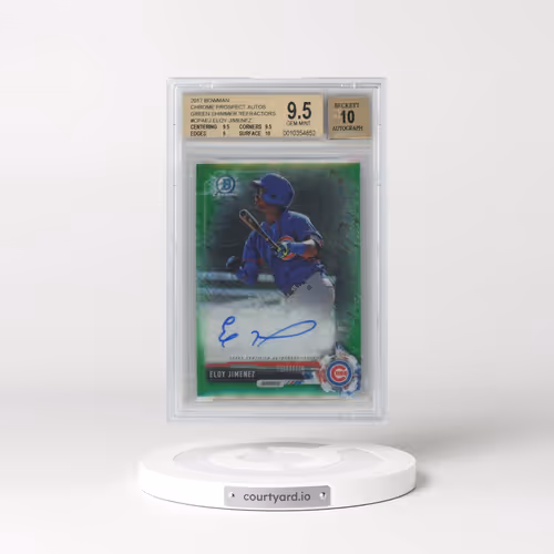 2017 Bowman Chrome Prospect Autographs Green Shimmer Refractors #CPAEJ Eloy Jimenez (BGS 9.5 GEM MIN
