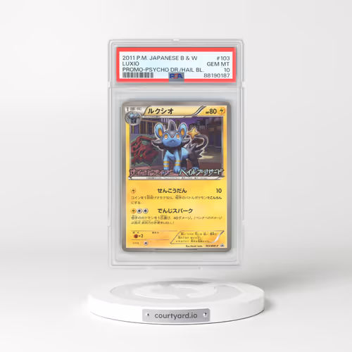 2011 Pokémon Black & White Promo #103 Luxio - Psycho Drive/Hail Blizzard (PSA 10 GEM MINT)