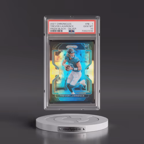 2021 Panini Chronicles Prizm Black #PB-1 Trevor Lawrence - Silver (PSA 10 GEM MINT)