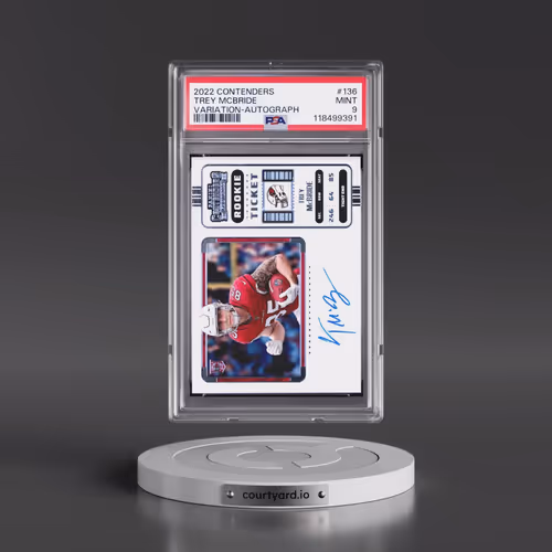 2022 Panini Contenders #136 Trey Mcbride - Variation-Autograph (PSA 9 MINT)